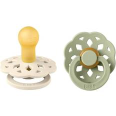 Bibs Boheme Latex Pacifier Size 1 0-6m 2-pack Ivory/Sage