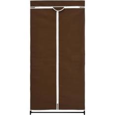 vidaXL With Zippers Brown Garderob 75x160cm 2st