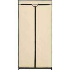 vidaXL With Zippers Cream Wardrobe 75x160cm 2pcs