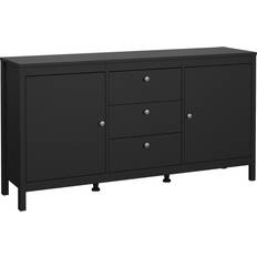 Furniture To Go Black Furniture Furniture To Go Madrid Matt Black Sideboard 151.2x79.7cm