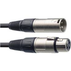 Cables Stagg XLR - XLR M-F Black 3m