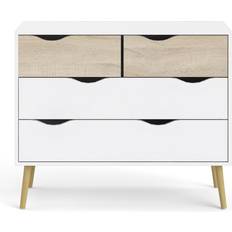 Tvilum Delta White/Oak Kommode 98.6x81.7cm