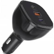 Batterier & Laddbart Choetech Billaddare 160W 2xUSB-C 1xUSB-A Svart