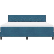 vidaXL Box Spring Dark Blue Frame Bed 180x200cm