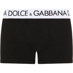 Dolce & Gabbana Regular Bi-Elastic Cotton Jersey Boxer Shorts - Black