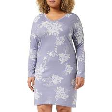 Triumph Night Dress In Long Sleeves - Violet/Dark Combination