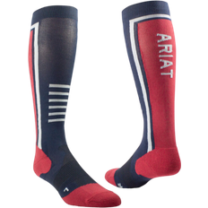 Ariat TEK Slimline Performance Socks - Navy/Red