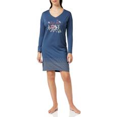 Triumph Night Dress In Long Sleeves - Blue