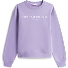 Tommy Hilfiger Purple Clothing Tommy Hilfiger Logo Signature Crew Neck Sweatshirt