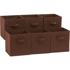 Brown Storage Boxes Amazon Basics Collapsible Brown Storage Box 6pcs