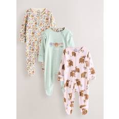 Lynlås Pyjamasser NEXT Nattøj beige / brun / mint / gammelrosa - 86