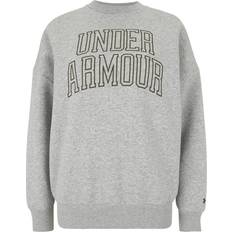 Fitness Sweatere Under Armour Sportsweatshirt Rival Fleece Varsity Women - Gray