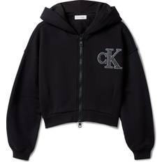 Calvin Klein Piger Overdele Calvin Klein Sweatjakke - Grå/Sort/Sølv