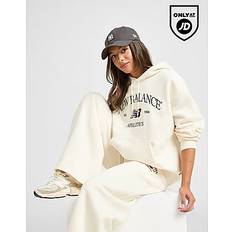White Jumpers New Balance Athletics Overhead Hoodie - White