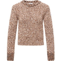 Moncler Jumpers Moncler Mouliné Wool Jumper Women - Brown