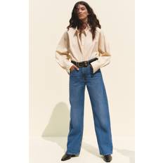 H&M Dame Jeans H&M Wide High Jeans - Denimblå
