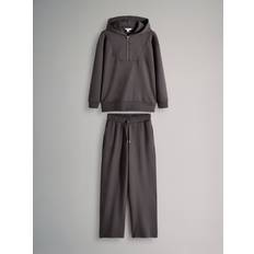 Modal Pyjamasser The Set Hjemmedragt Oversized Modal Zip Through Sweatshirt - Chocolate Brown