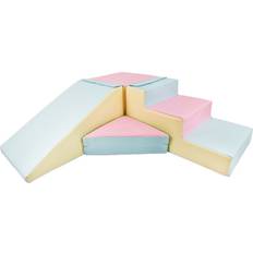 Skumformer Velinda Soft Foam Play Slide Set Pink/Blue/Yellow in Pastel