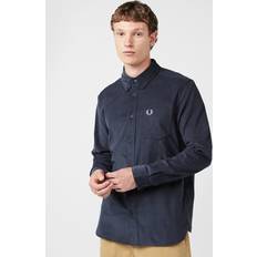 Fred Perry Needle Cord Cotton Shirt - Navy