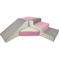 Skumformer Velinda Soft Foam Play Slide Set Light Pink/White/Gray