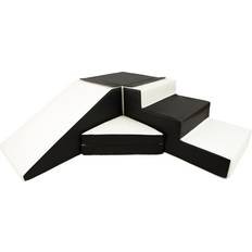 Velinda Soft Foam Play Slide Set White/Black