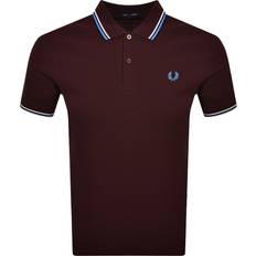 Fred Perry Ventilerande Pikétröjor Fred Perry Twin Tipped Polo T Shirt - Burgundy