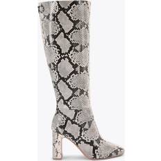 Faux Leather High Boots Carvela Women's Knee Boot Synthetic Jackpot - Black White