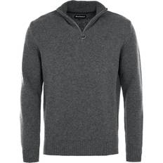 Barbour Essential Lambswool Half Zip Jumper - Charcoal