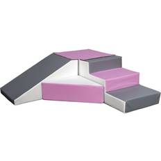 Velinda EPS Styrofaom+PE Foam Slide Set Hard Version White/Light Pink/Grey