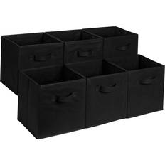Amazon Basics Collapsible Solid Black Förvaringslåda 6st