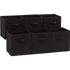 Amazon Basics Collapsible Solid Black Förvaringslåda 19.9L 6st
