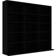 vidaXL CD Cabinet Black Book Shelf 89.5cm
