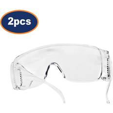 White Eye Protections Becker Industrial Safety Eyewear Eye Protection Universal Full-Frame Acrylic 2Pc