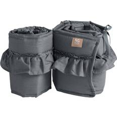 Sengerand bedside Ng Baby Bumper Bedside Crib Mood Ruffles Graphite Grey
