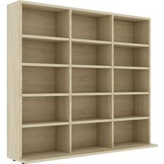 vidaXL CD Cabinet Sonoma Oak Book Shelf 89.5cm