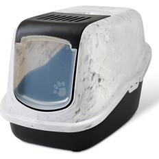 Savic Nestor Marble Cat Litter Box 56x39x38.5cm Grey/White