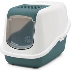 Kattlådor med tak Husdjur Savic Nestor Cat Litter Box 56x39x38.5cm Nordic Green