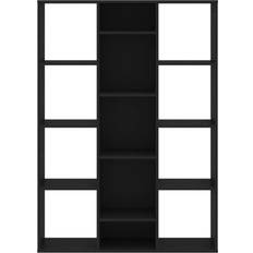 vidaXL Room Divider Black Bokhylla 140cm