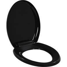 vidaXL Soft-Close WC-Istuimen Pikakiinnityksellä Musta