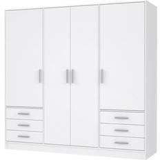 Forte Jupiter Matt White Wardrobe 206.5x200cm