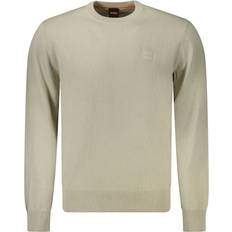 HUGO BOSS Kanovano Crew Neck Sweater with Logo - Beige