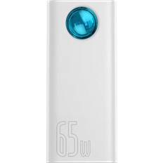Baseus Amblight 30000 mAh varavirtalähde QC 3.0 PD 3A 65W Valkoinen