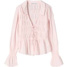 Bershka Rustik Skjorta Med Markerad Midja - Rosa