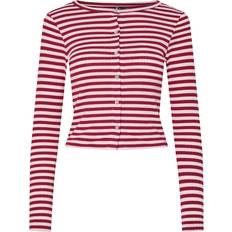Rød Trøjer Pieces PCLaya Cardigan - Lyserød/Carminrød