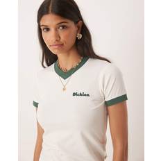 V-Neck T-shirts Dickies Slayden Ringer Egret T-Shirt