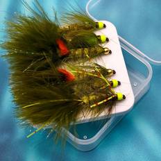 Fiskeutrustning Temu Olive Streamers Wet Fly 3pcs 6pcs
