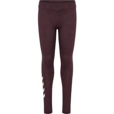 Pink - Træningstøj Strømpebukser & Stay-ups Hummel HmlJr Fudge Melange Leggings - Rustbrun/Hvid