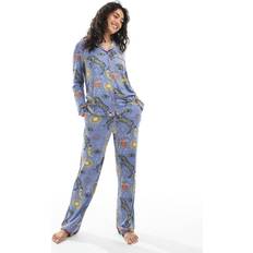 Lila Pyjamasar Chelsea Peers Lila Stjärnhimmelsmönstrad Pyjamas Med Långärmad Topp Och Byxor - Lila