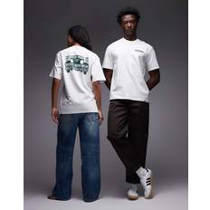 Dickies Herre T-shirts Dickies Gordonsville Råhvid T-shirt Med Grafisk Print På Ryggen