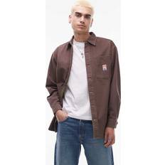 Wrangler Shirts Wrangler Workwear Long Sleeve Shirt - Brown Wash